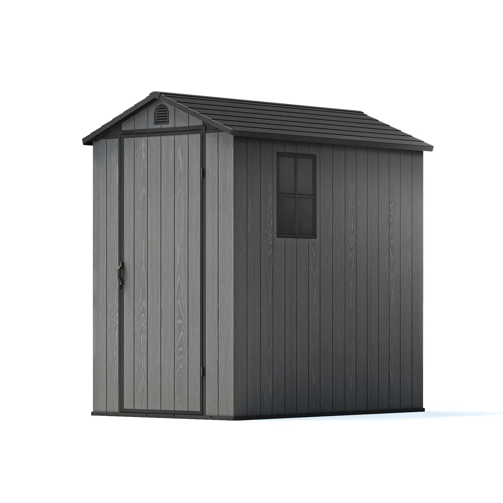 Patiowell 4x6 Plastic Storage Shed-1 color:cool gray