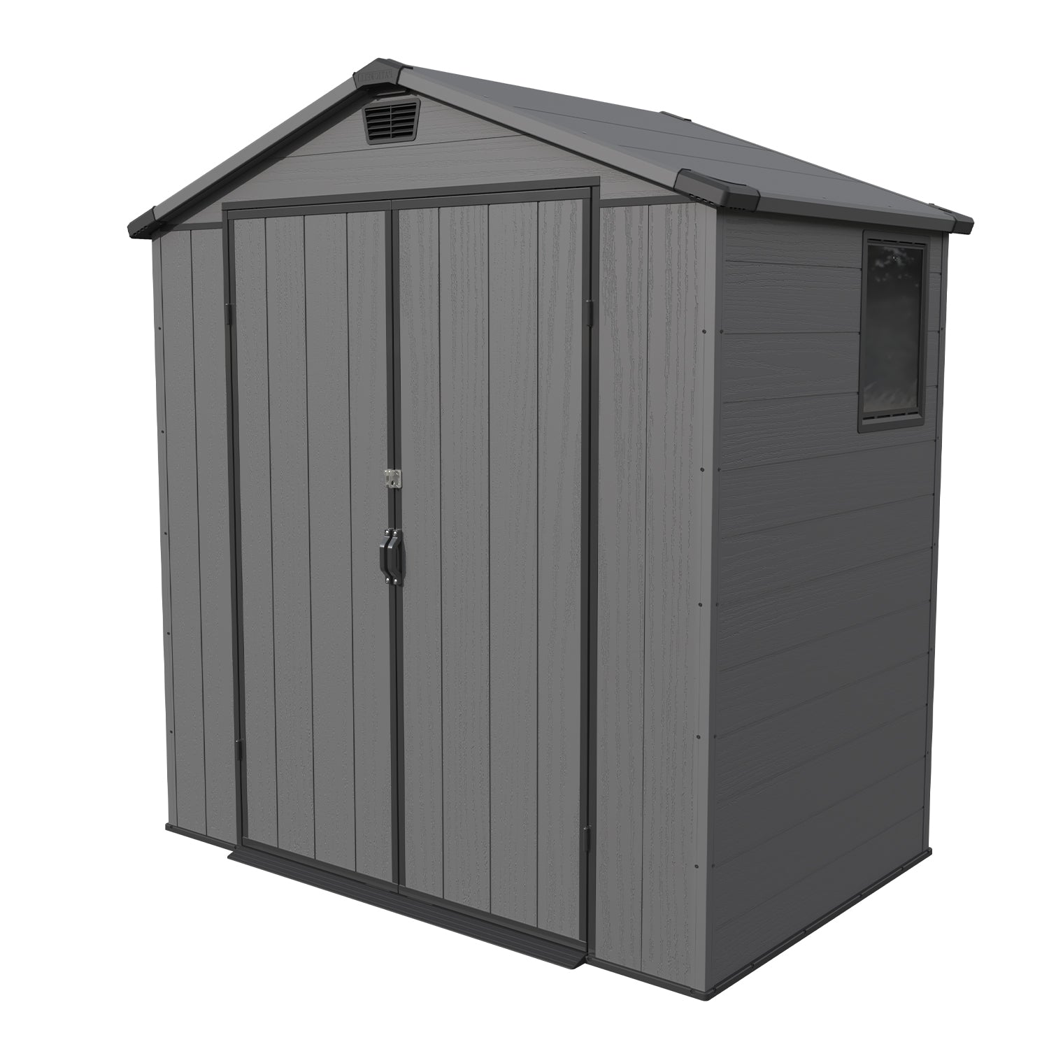 Patiowell 6x4 plastic shed dark gray