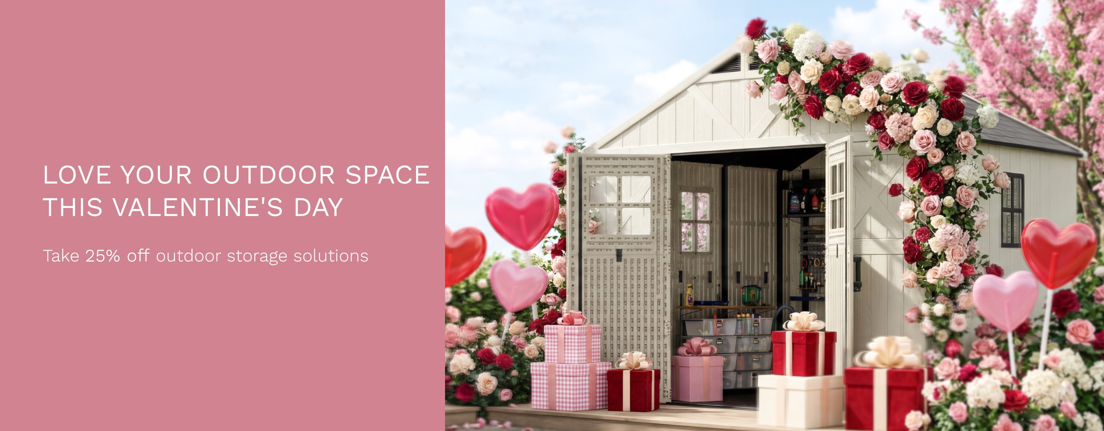Take 25% off outdoor storage solutions