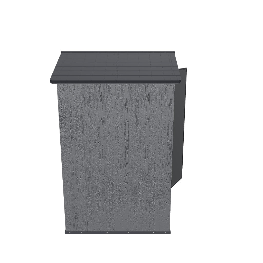 Patiowell 4x4 Plastic Storage Shed - 3D model 
color:cool gray,white