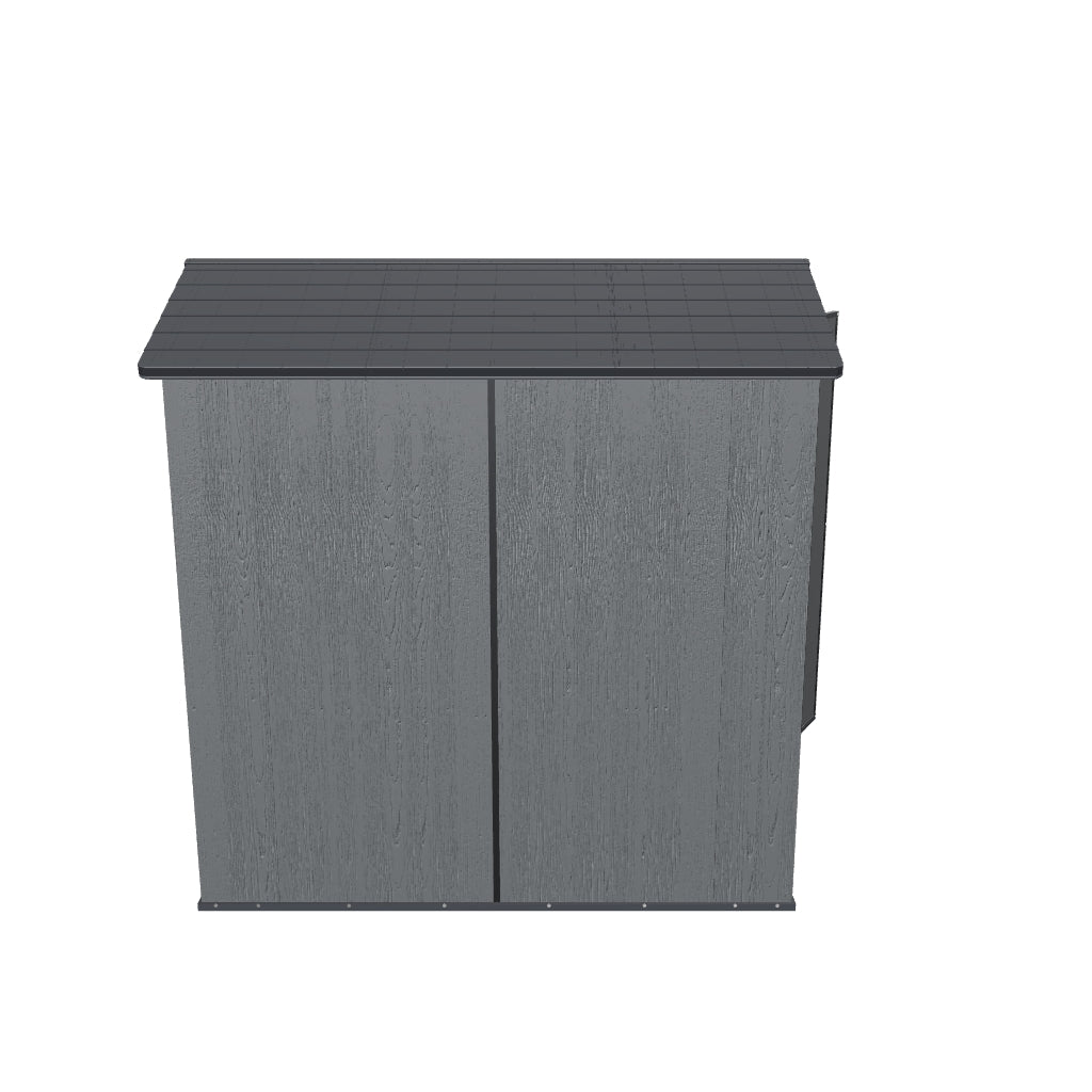 4x6 plastic storage shed 3d model for ar view color:cool gray,white