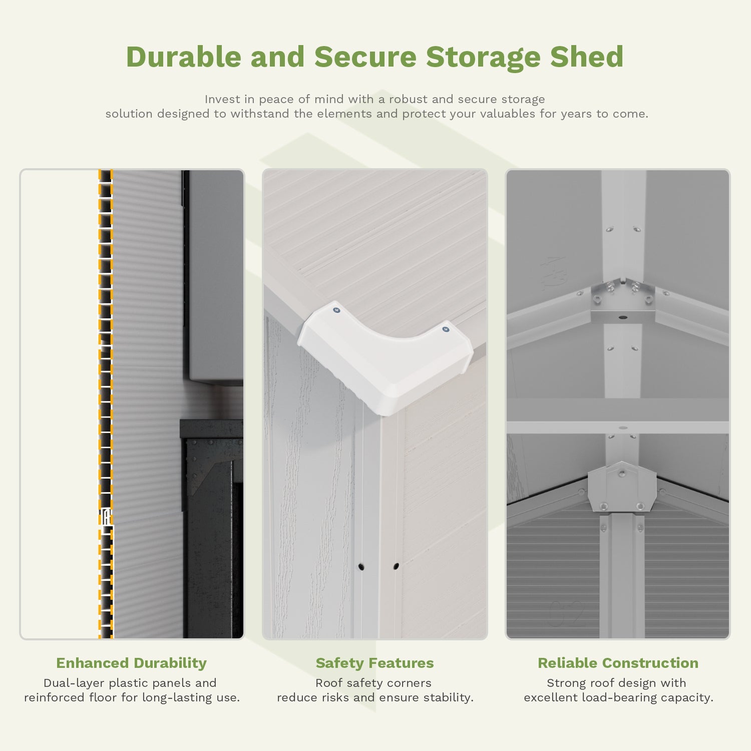 Patiowell 6x10 plastic shed gray