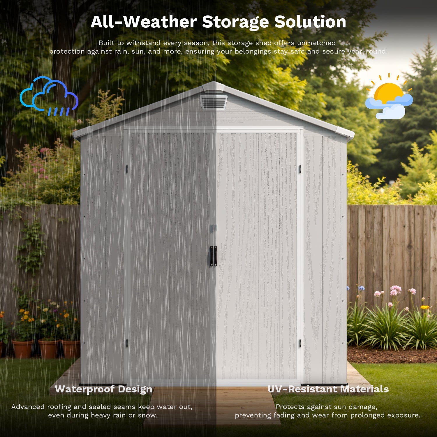 Patiowell 6x10 plastic shed gray